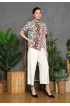 Lyne Halim Blouse Batik Dobby Janggan Lereng – Atasan Wanita Elegan Modern, BLO-8471